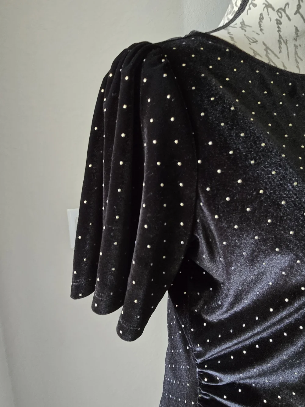 Michael Michael Kors Black Velvet Studded Top – Size M